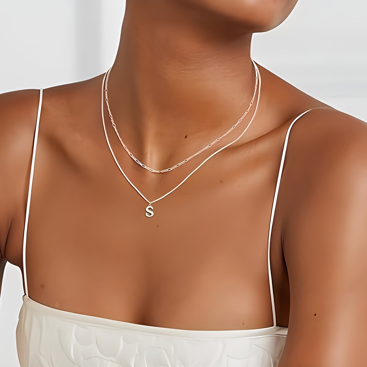 Sterling Silver Plated Initial Necklaces for Women Girls Letters,  All letters Necklace Set Birthday Easter Basket Stuffers Jewelry Gifts Teen Her Wife Mom Girlfriend Female Adults Kids Ideas