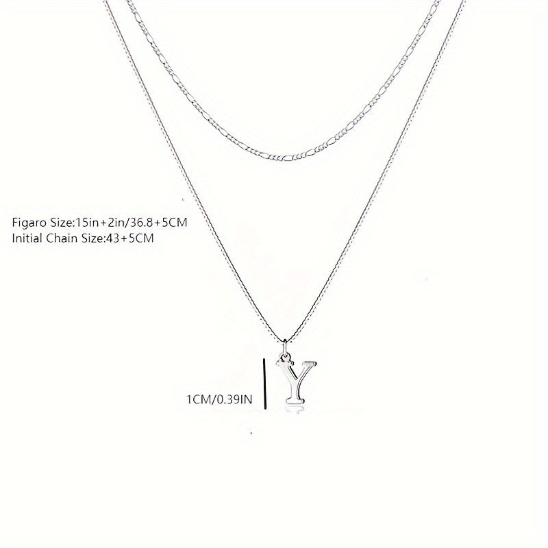 Sterling Silver Plated Initial Necklaces for Women Girls Letters,  All letters Necklace Set Birthday Easter Basket Stuffers Jewelry Gifts Teen Her Wife Mom Girlfriend Female Adults Kids Ideas