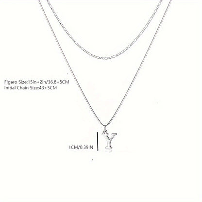Sterling Silver Plated Initial Necklaces for Women Girls Letters,  All letters Necklace Set Birthday Easter Basket Stuffers Jewelry Gifts Teen Her Wife Mom Girlfriend Female Adults Kids Ideas