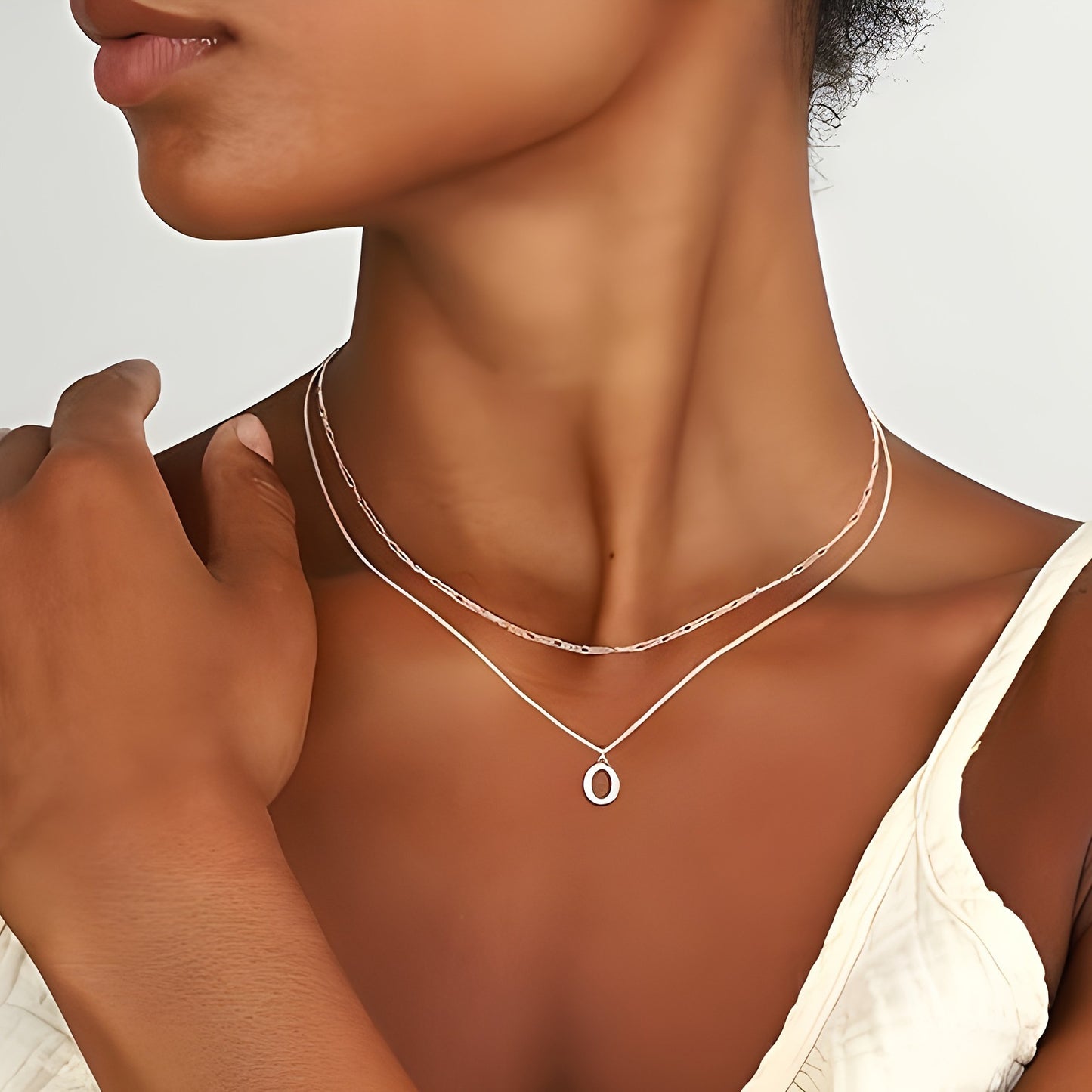 Sterling Silver Plated Initial Necklaces for Women Girls Letters,  All letters Necklace Set Birthday Easter Basket Stuffers Jewelry Gifts Teen Her Wife Mom Girlfriend Female Adults Kids Ideas