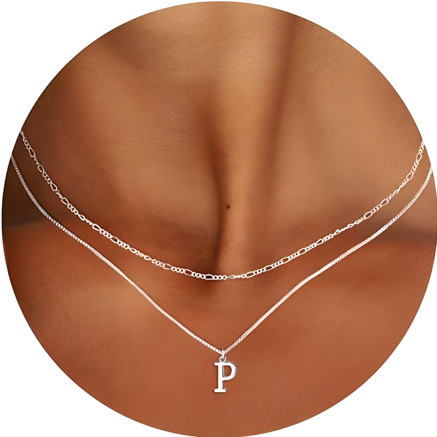 Sterling Silver Plated Initial Necklaces for Women Girls Letters,  All letters Necklace Set Birthday Easter Basket Stuffers Jewelry Gifts Teen Her Wife Mom Girlfriend Female Adults Kids Ideas