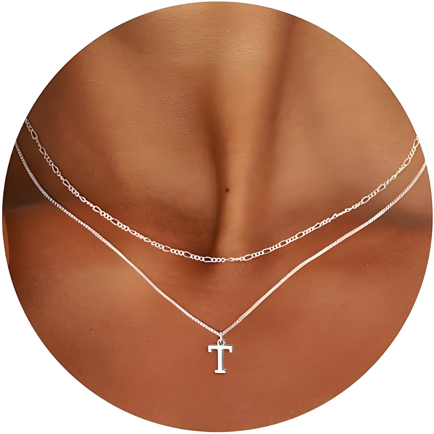 Sterling Silver Plated Initial Necklaces for Women Girls Letters,  All letters Necklace Set Birthday Easter Basket Stuffers Jewelry Gifts Teen Her Wife Mom Girlfriend Female Adults Kids Ideas