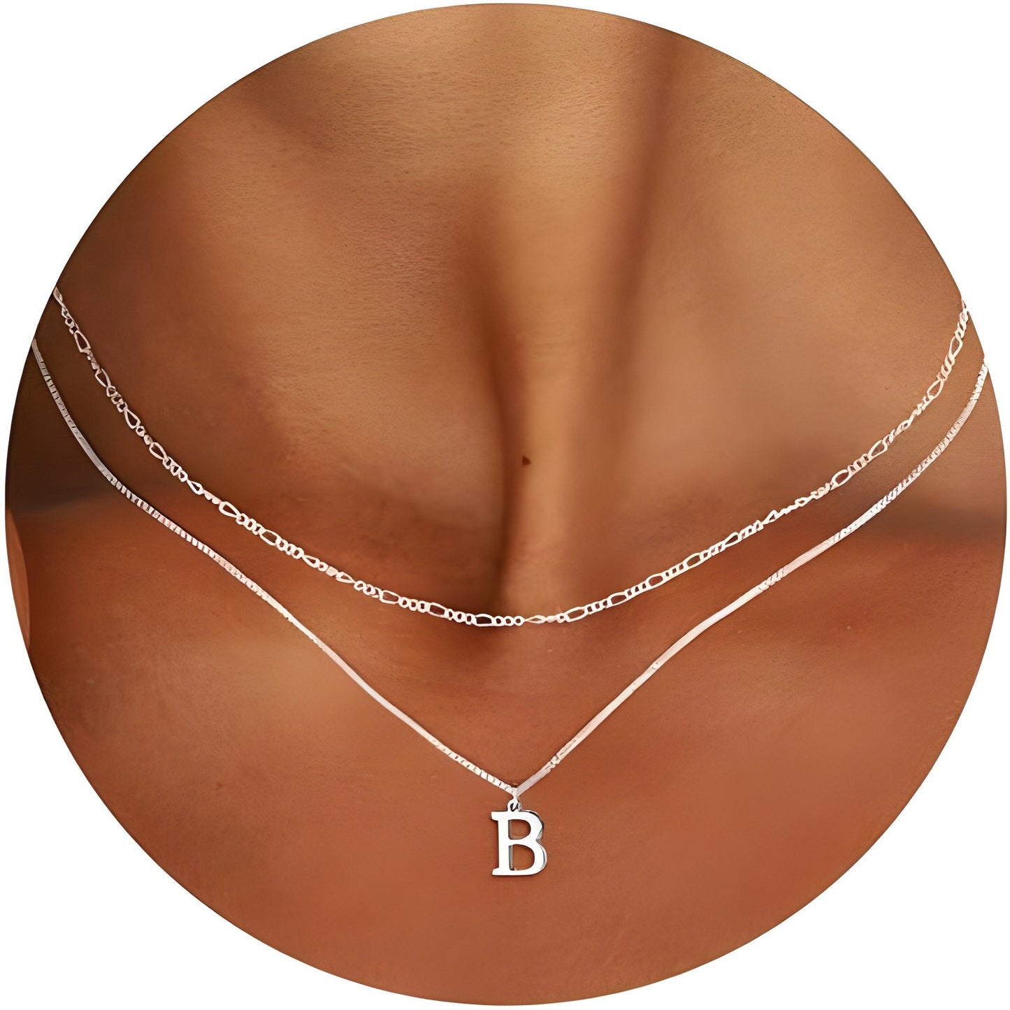Sterling Silver Plated Initial Necklaces for Women Girls Letters,  All letters Necklace Set Birthday Easter Basket Stuffers Jewelry Gifts Teen Her Wife Mom Girlfriend Female Adults Kids Ideas